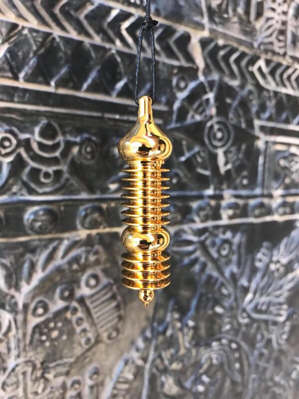 The Dome - A Gold Plated Pendulum for Energy Healing and Manifestation